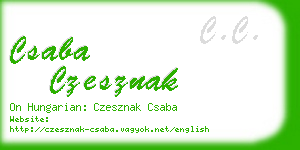 csaba czesznak business card